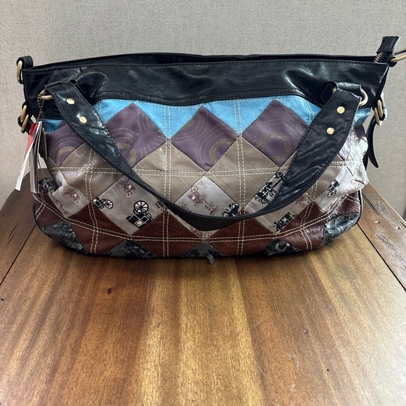 Vintage Coach Patchwork Leather Shoulder Bag. - Picture 1 of 13